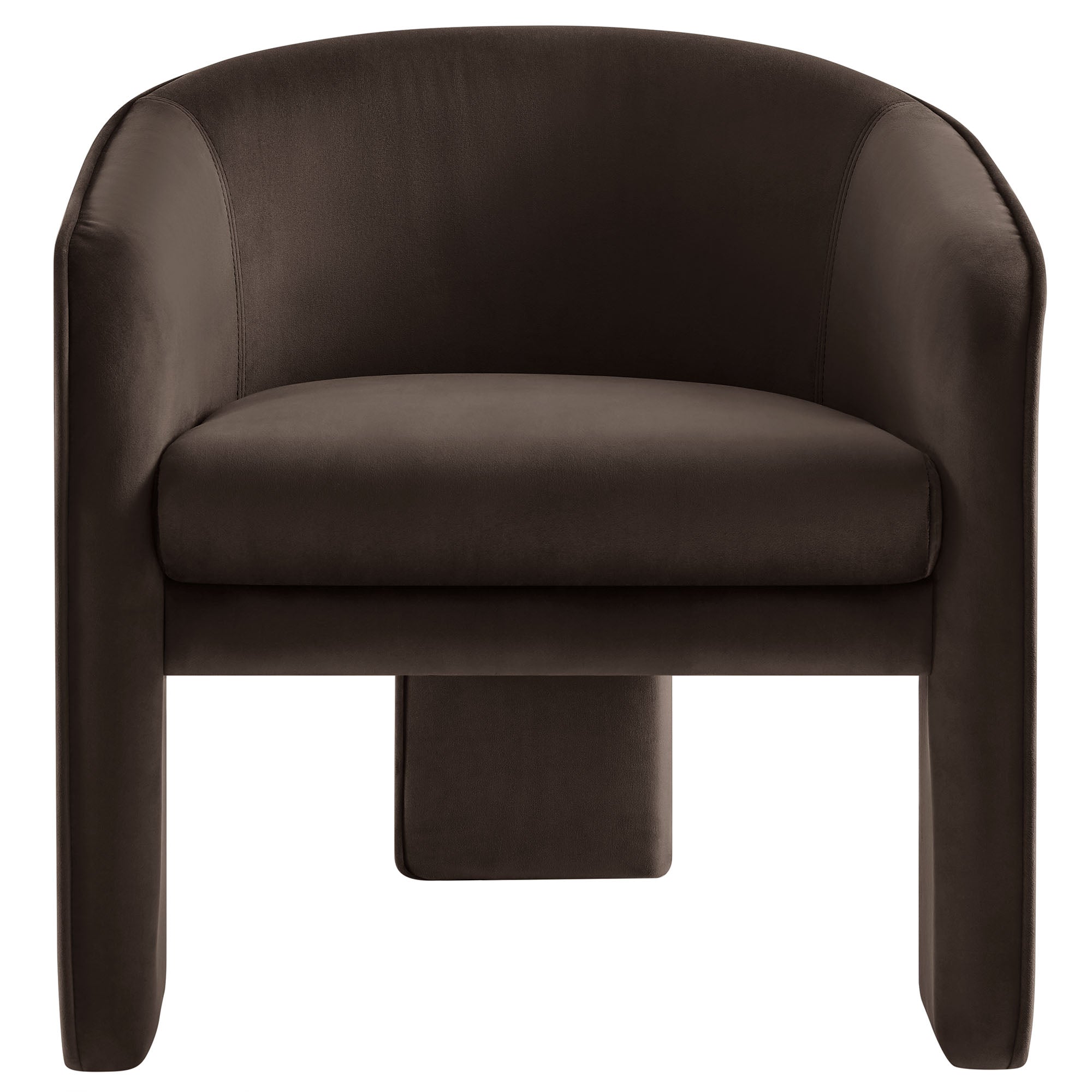 Vetmun Performance Velvet Accent Chair-Chocolate brown Denmark Home