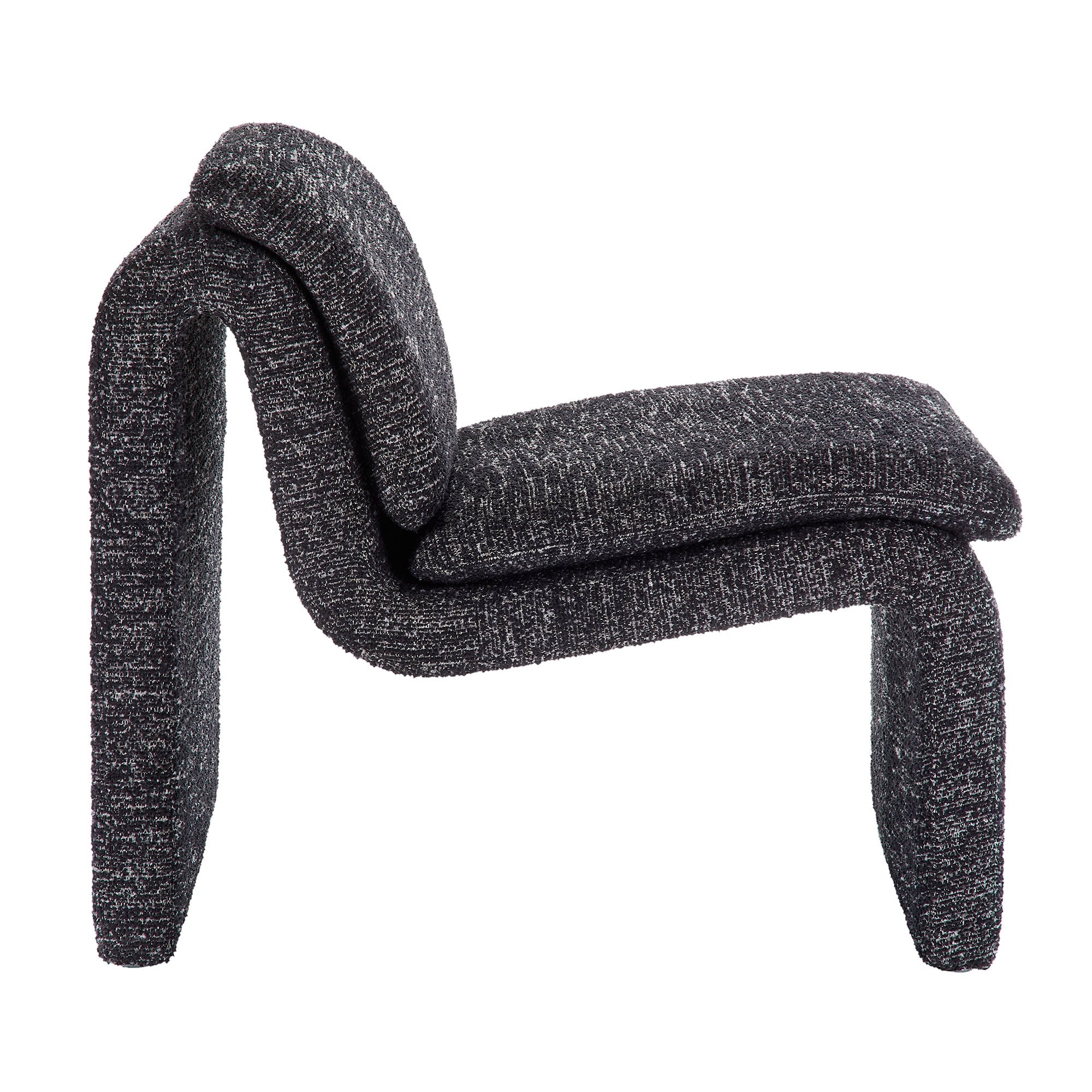 Lunar Boucle Slipper Chair-Charcoal Denmark Home