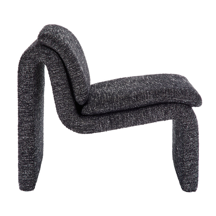 Lunar Boucle Slipper Chair-Charcoal Denmark Home