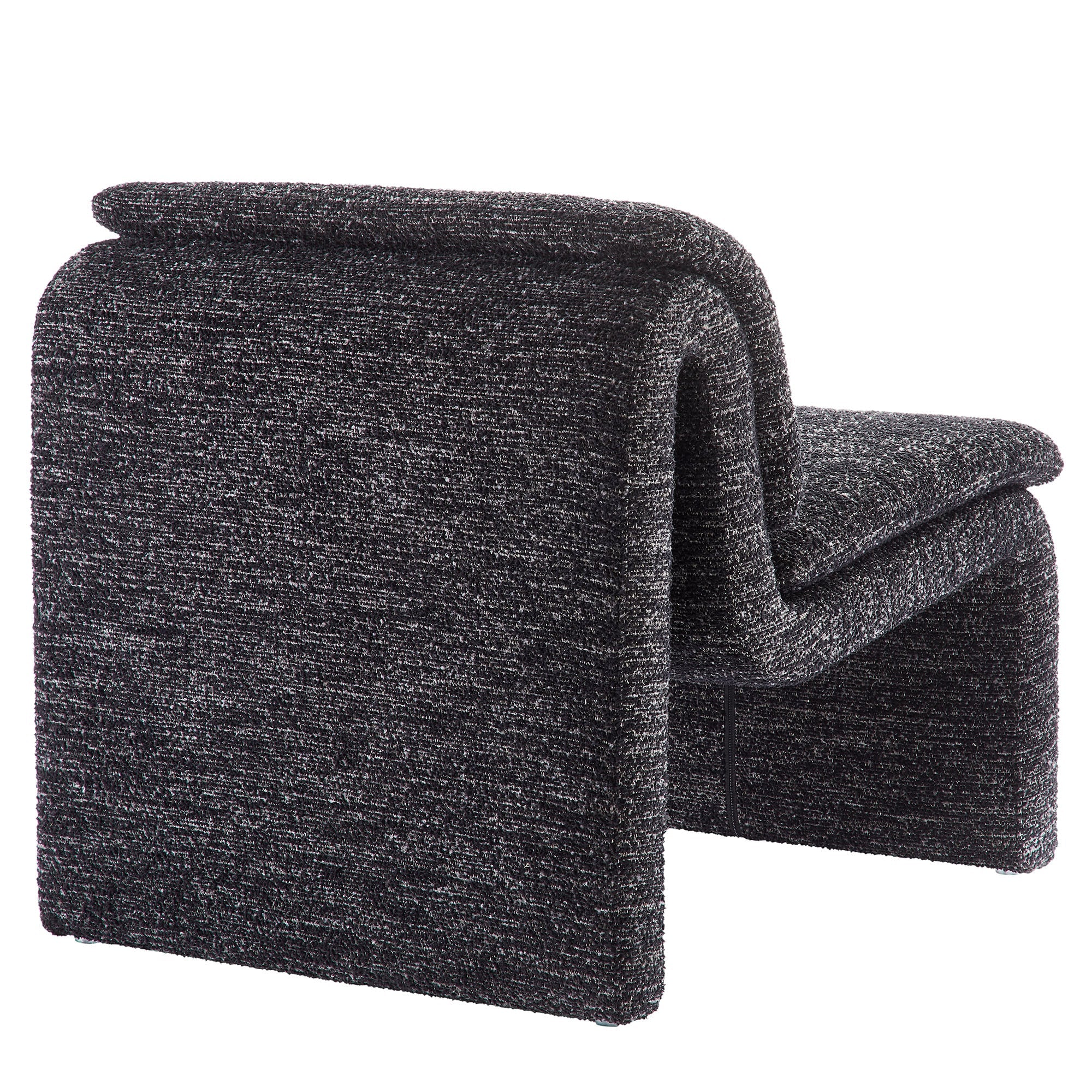 Lunar Boucle Slipper Chair-Charcoal Denmark Home
