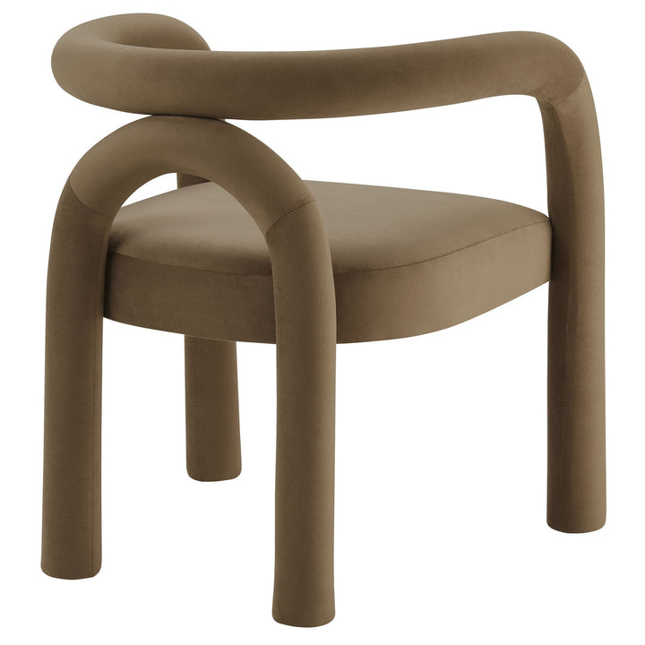 Lunevra Velvet Barrel Dining Chair - Camel Denmark Home