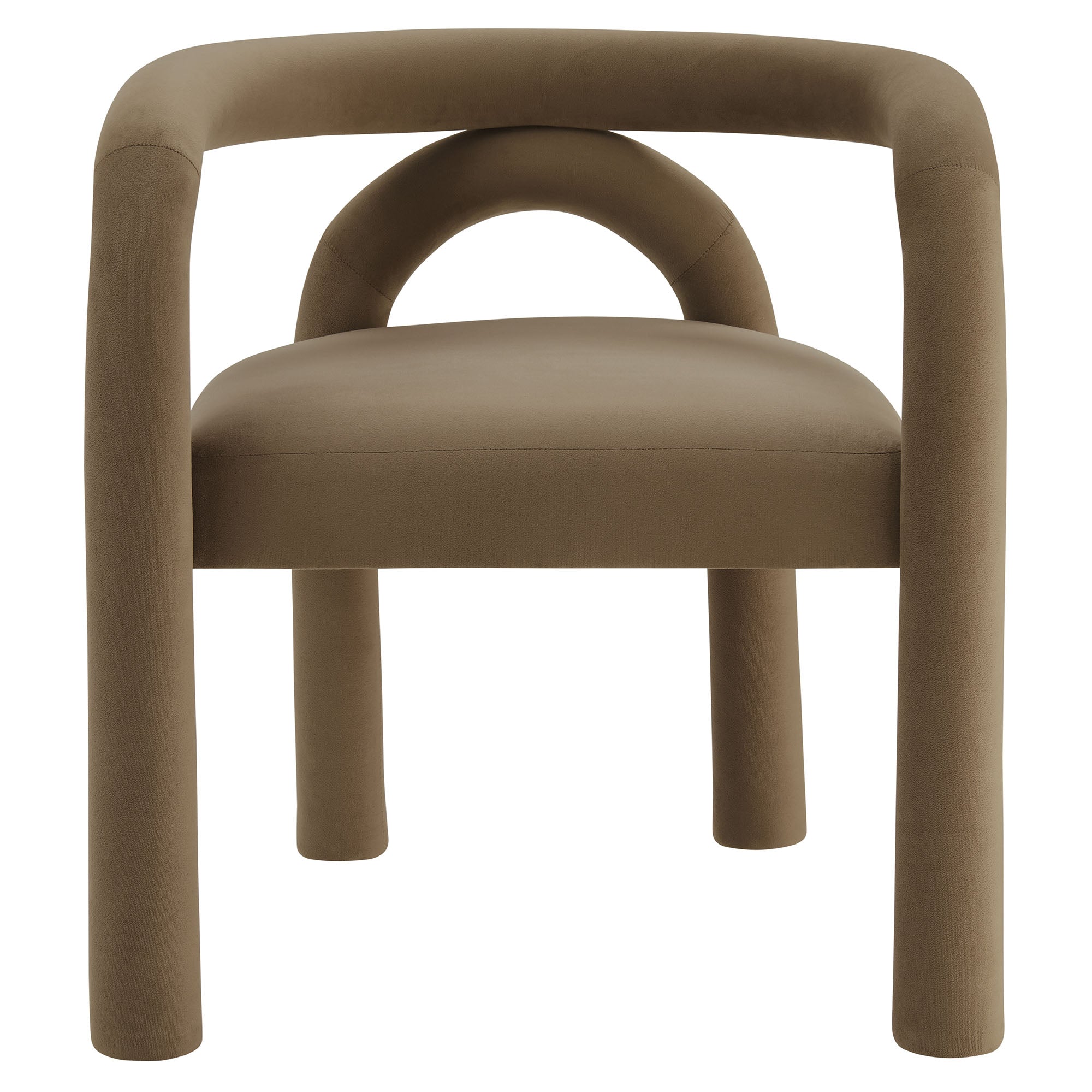 Lunevra Velvet Barrel Dining Chair - Camel Denmark Home