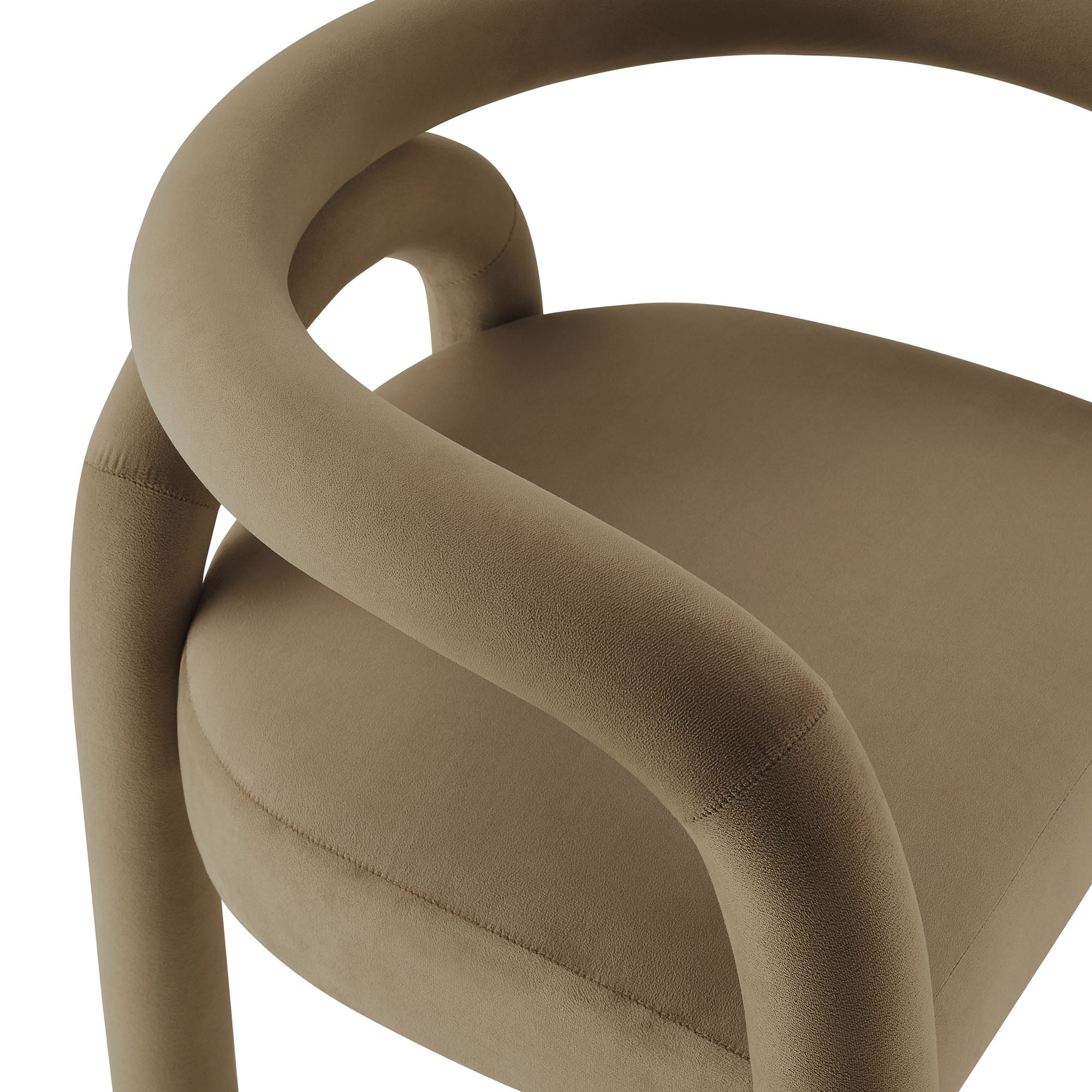 Lunevra Velvet Barrel Dining Chair - Camel Denmark Home