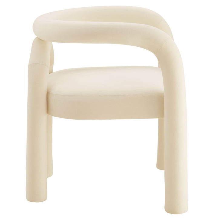 Lunevra Velvet Barrel Dining Chair - Porcelain Denmark Home