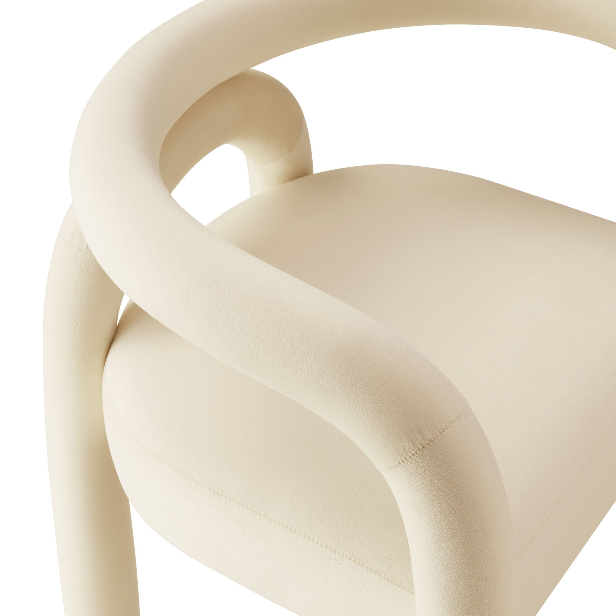 Lunevra Velvet Barrel Dining Chair - Porcelain Denmark Home