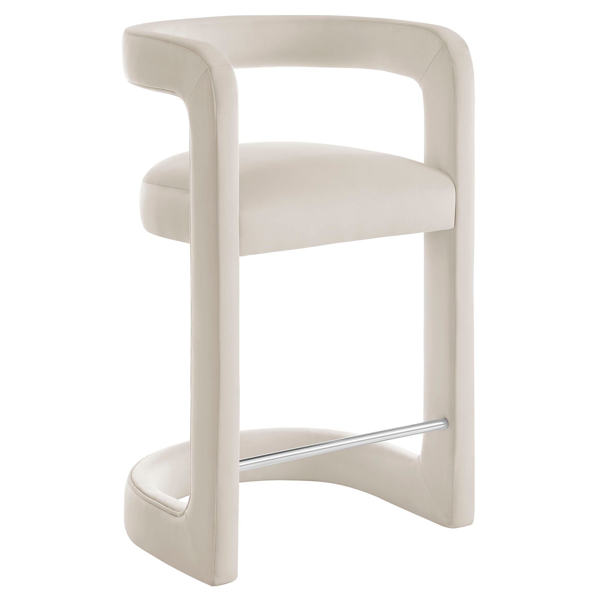 Vigo Velvet Counter Stool - Alabaster Denmark Home