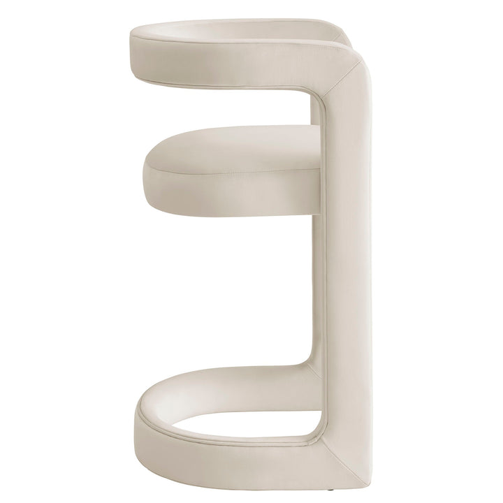 Vigo Velvet Counter Stool - Alabaster Denmark Home