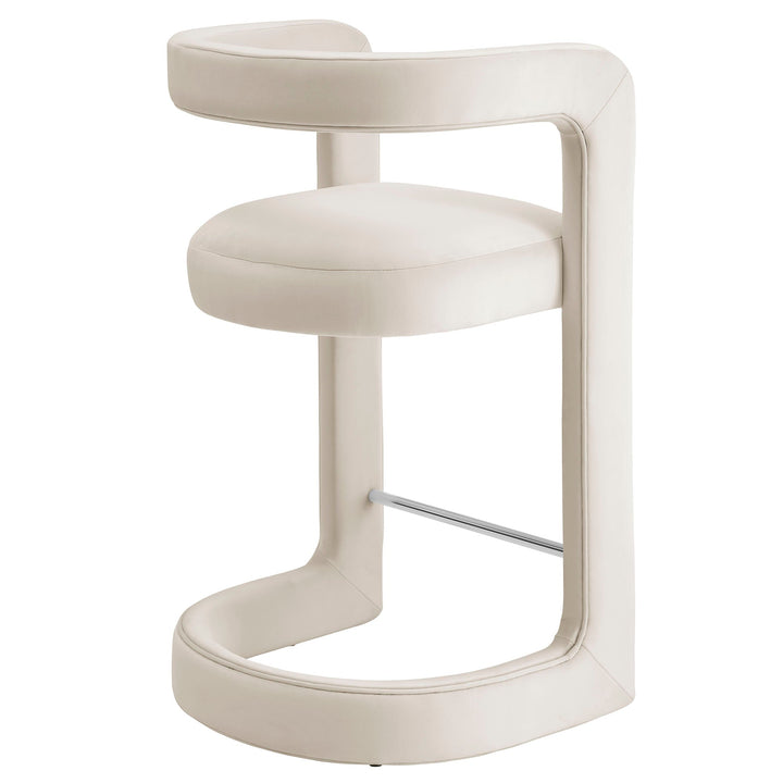 Vigo Velvet Counter Stool - Alabaster Denmark Home