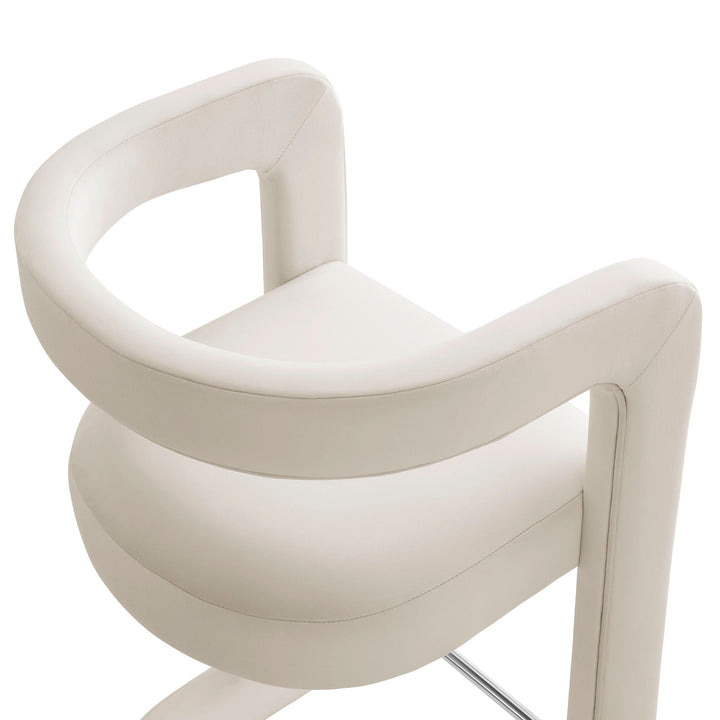 Vigo Velvet Counter Stool - Alabaster Denmark Home