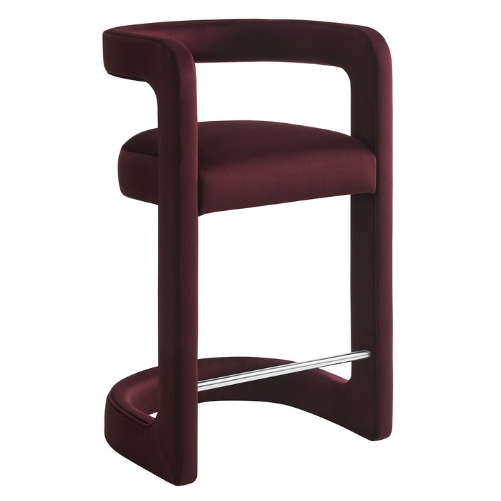 Vigo Velvet Counter Stool - Mulberry Denmark Home