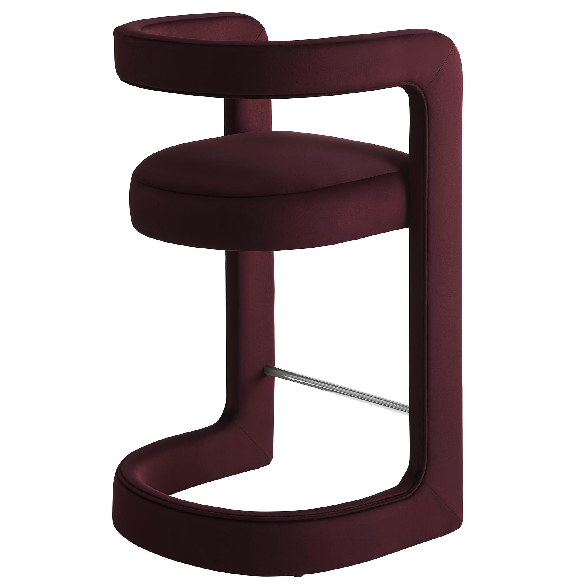 Vigo Velvet Counter Stool - Mulberry Denmark Home