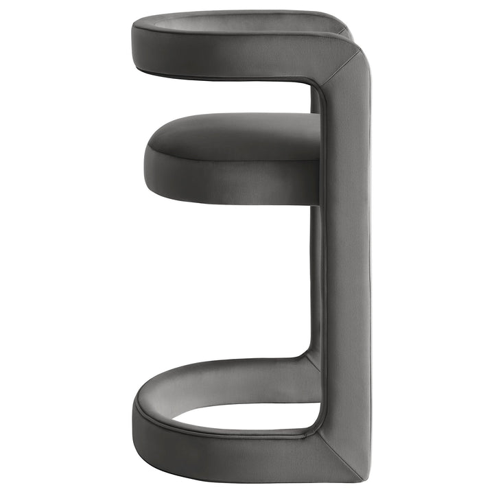 Vigo Velvet Counter Stool - Storm Gray Denmark Home