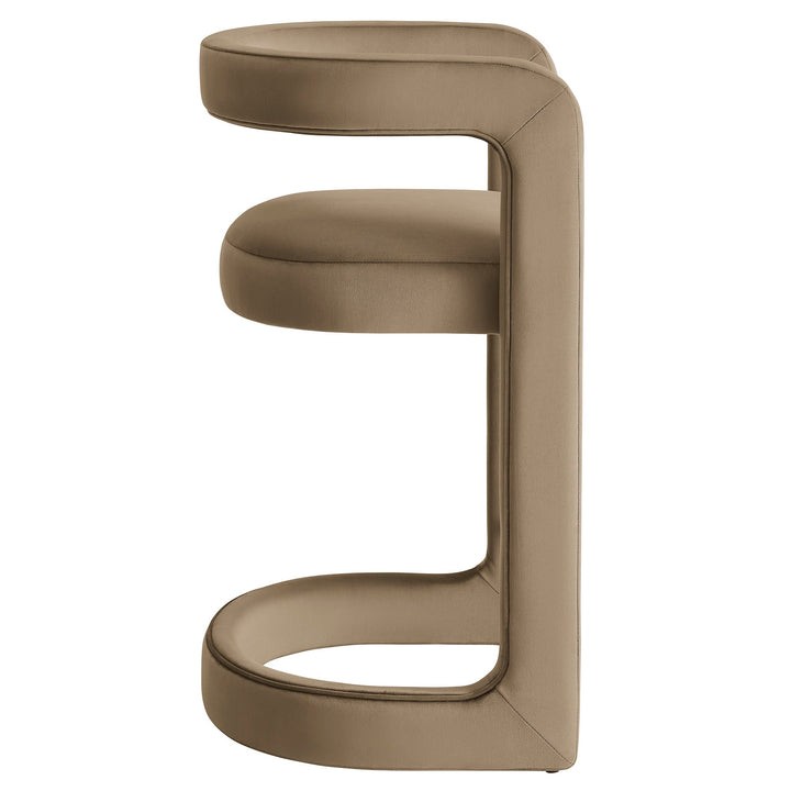 Vigo Velvet Counter Stool - Taupe Denmark Home