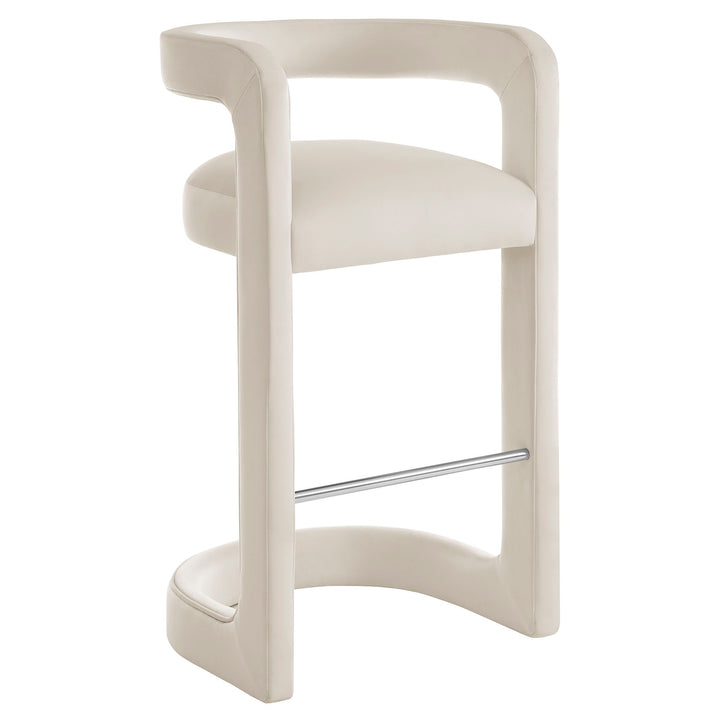 Vigo Velvet Bar Stool - Alabaster Denmark Home