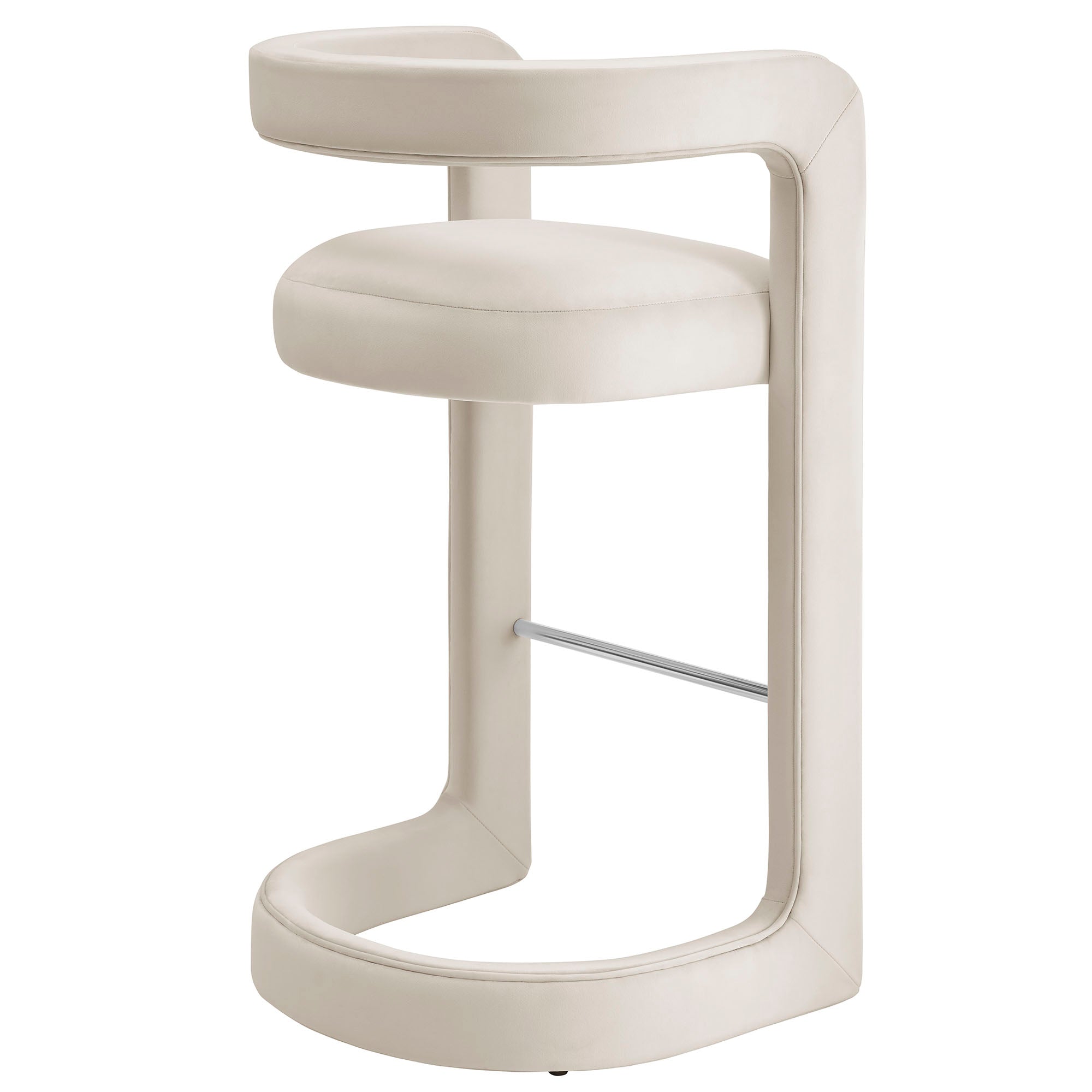 Vigo Velvet Bar Stool - Alabaster Denmark Home