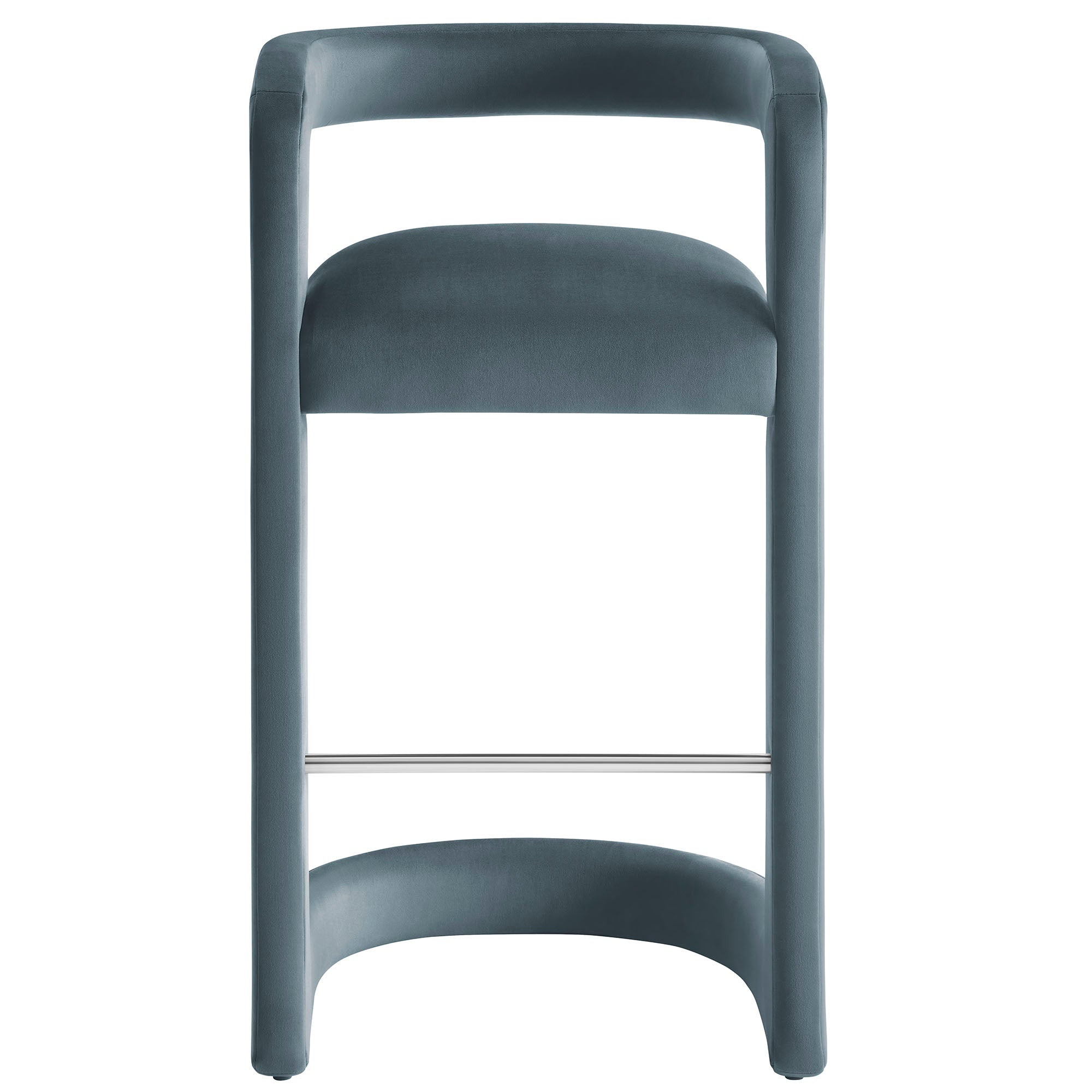 Vigo Velvet Bar Stool - Cadet Blue Denmark Home