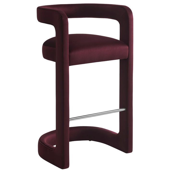 Vigo Velvet Bar Stool - Mulberry Denmark Home