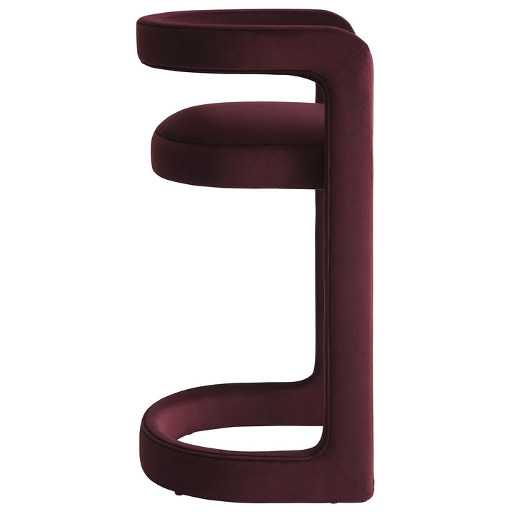 Vigo Velvet Bar Stool - Mulberry Denmark Home