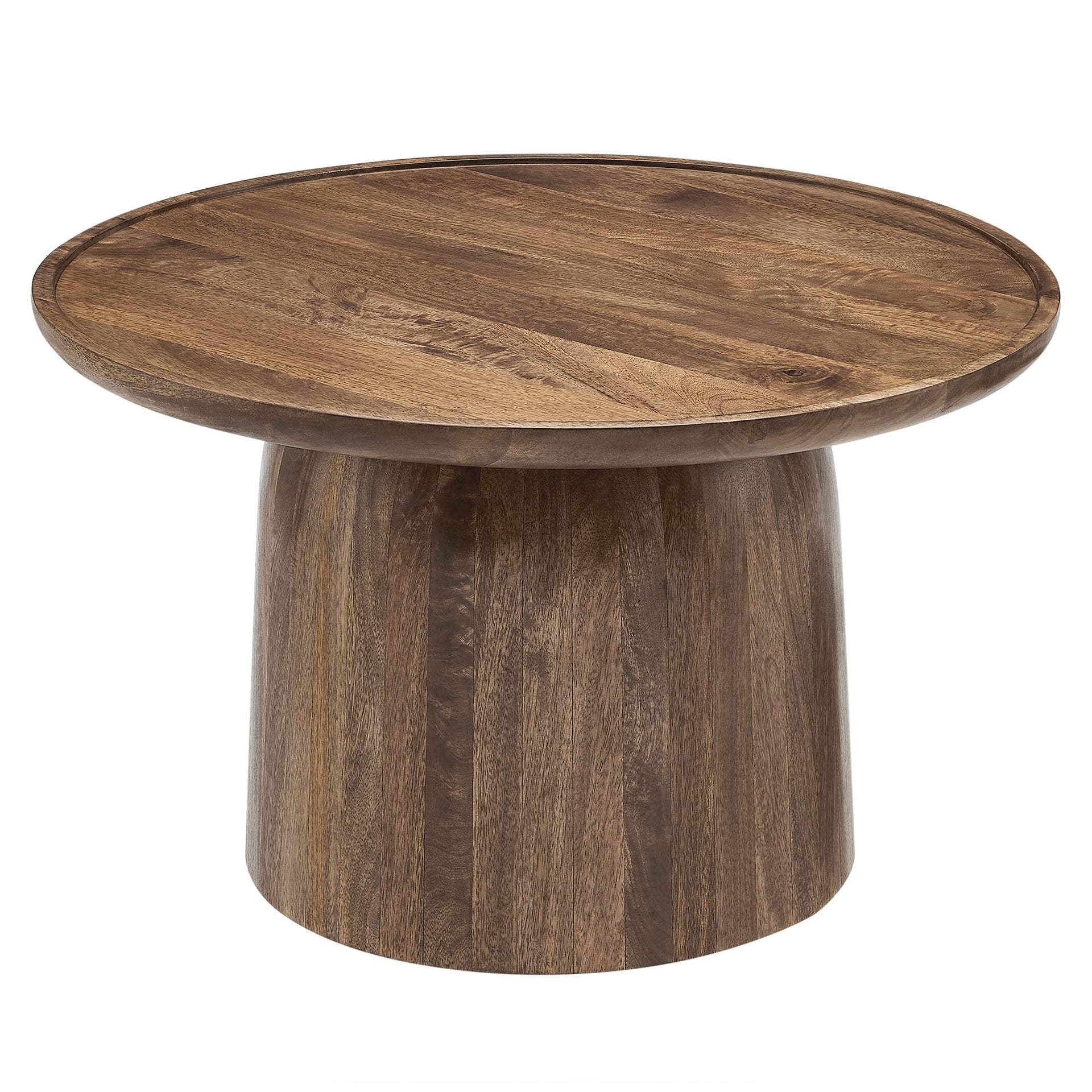 Vertex Round Coffee Table – Walnut