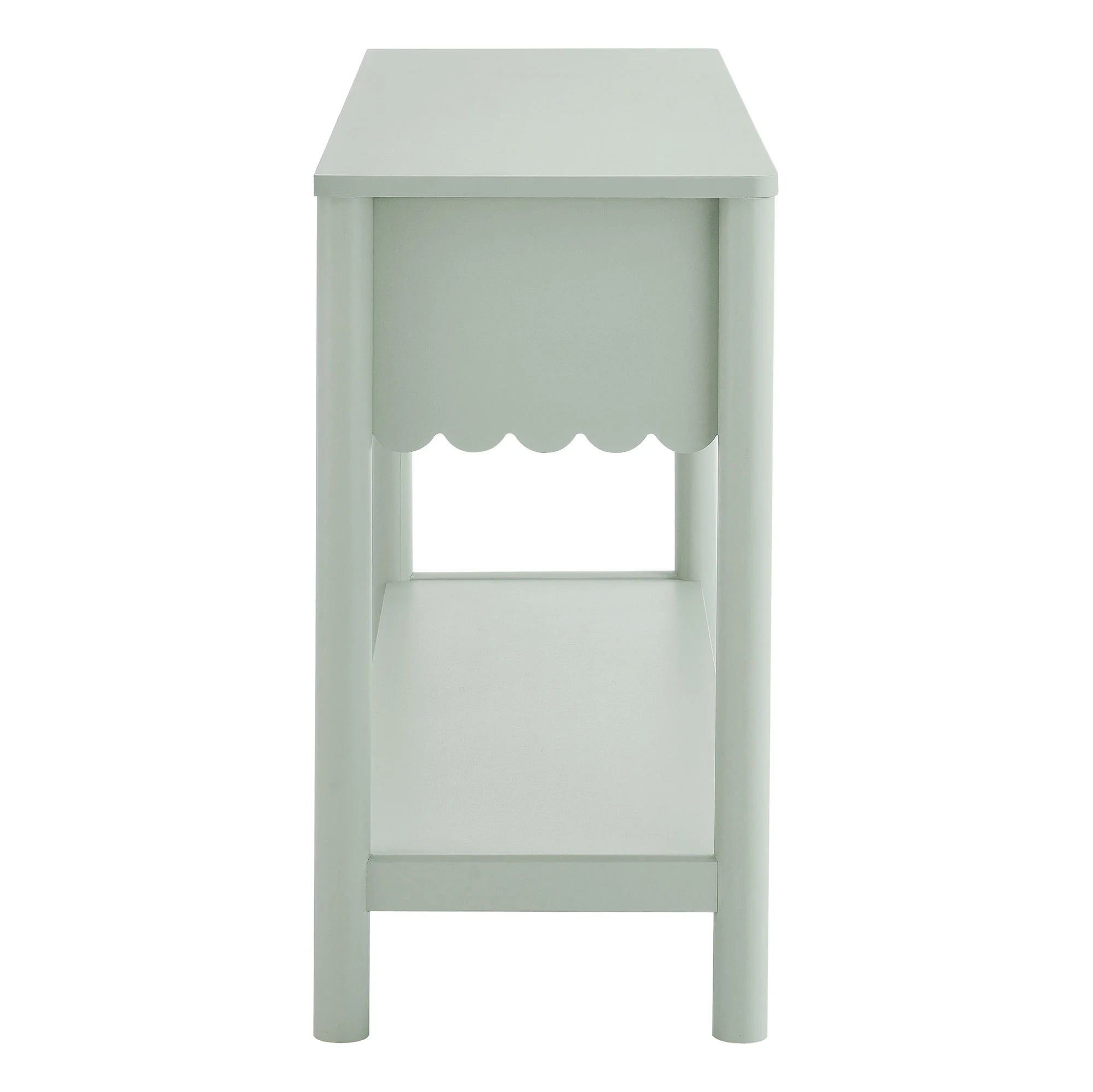 Norelli 3-Drawer Scalloped Console Table - Sage Denmark Home