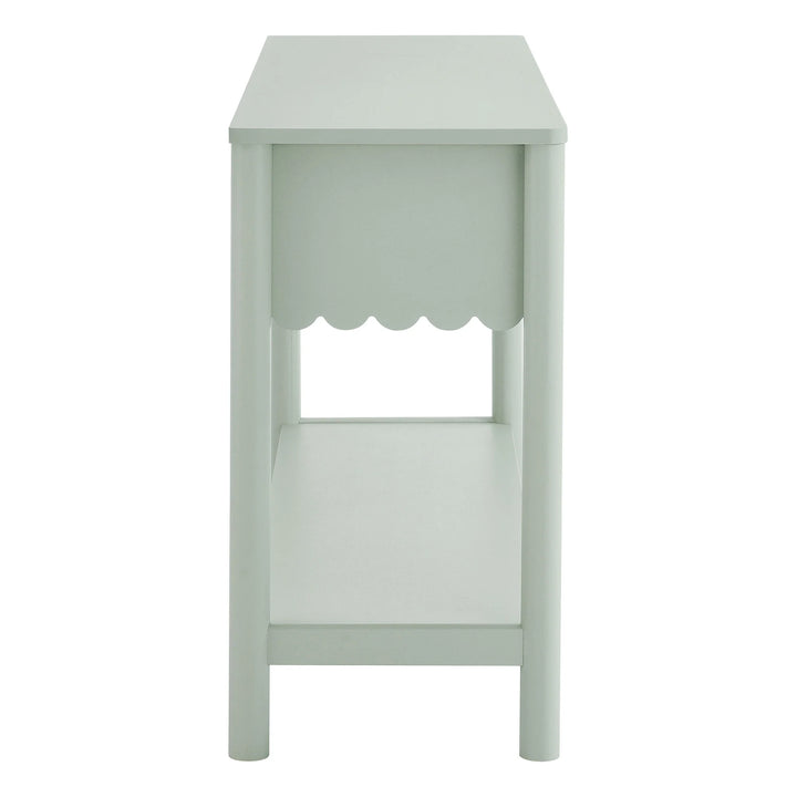 Norelli 3-Drawer Scalloped Console Table - Sage Denmark Home