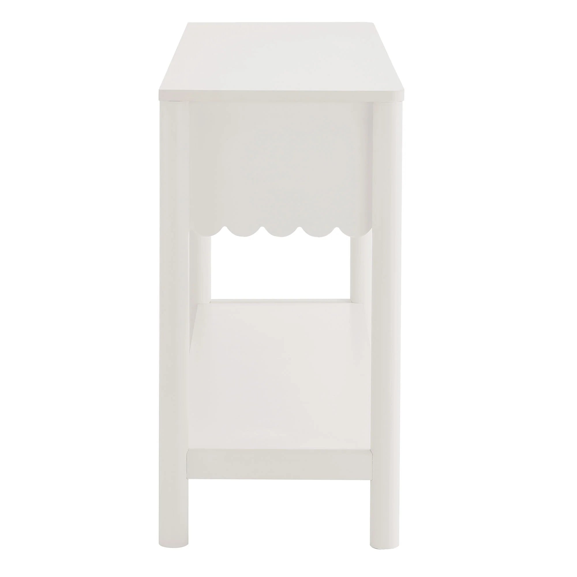 Norelli 3-Drawer Scalloped Console Table - White Denmark Home