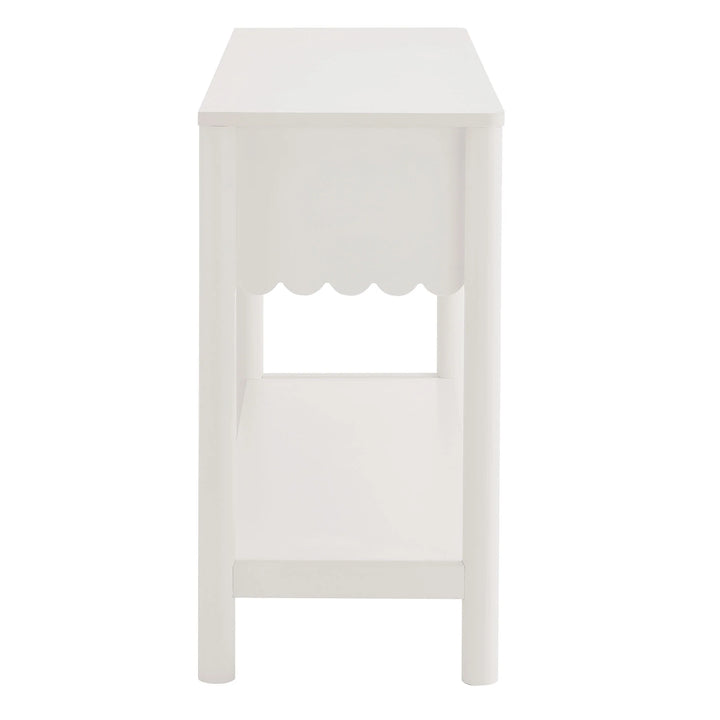 Norelli 3-Drawer Scalloped Console Table - White Denmark Home
