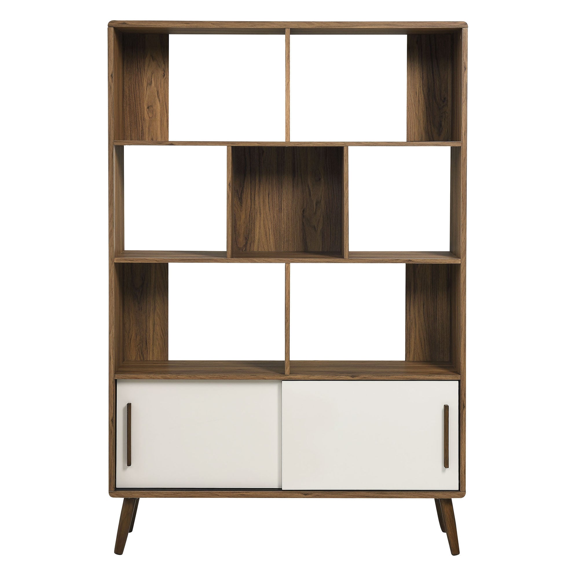 Koru Open Display Bookcase - Walnut Linen Denmark Home