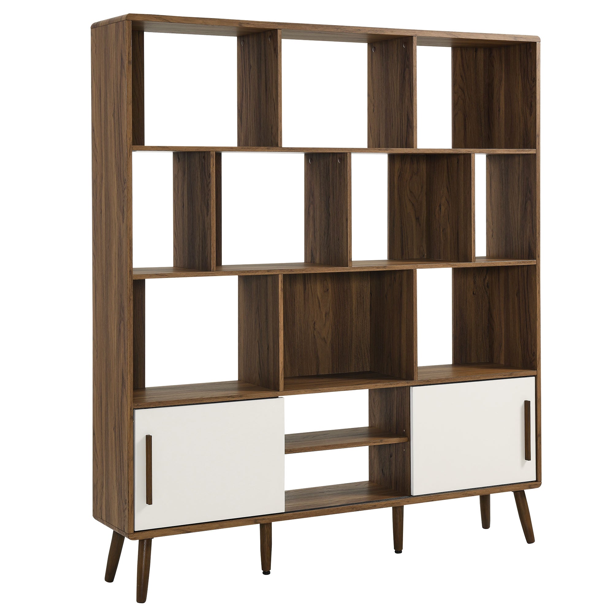 Koru Large Open Display Bookcase - Walnut Linen Denmark Home