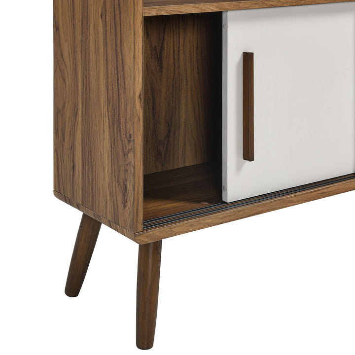 Koru Large Open Display Bookcase - Walnut Linen Denmark Home