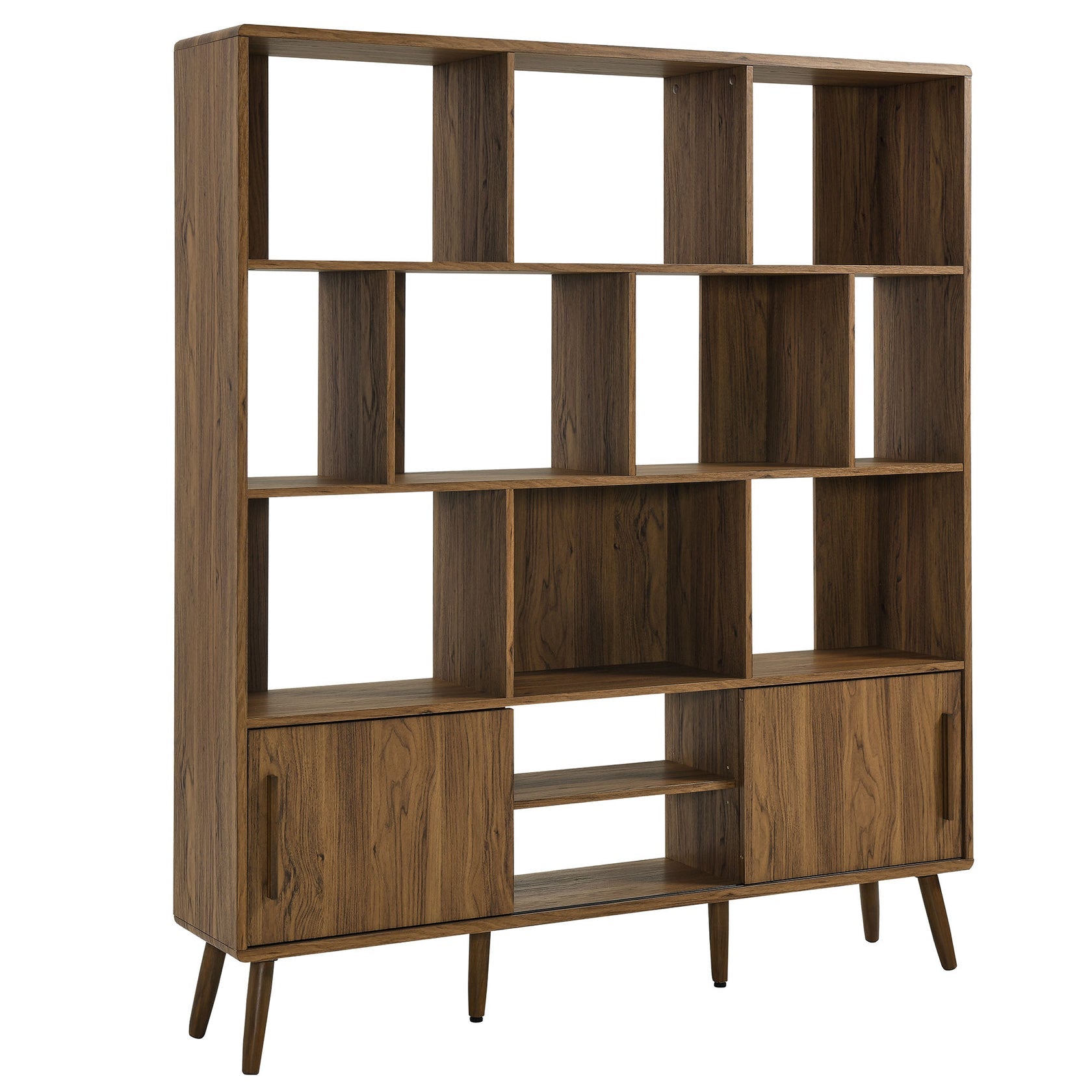 Koru Large Open Display Bookcase - Walnut Denmark Home