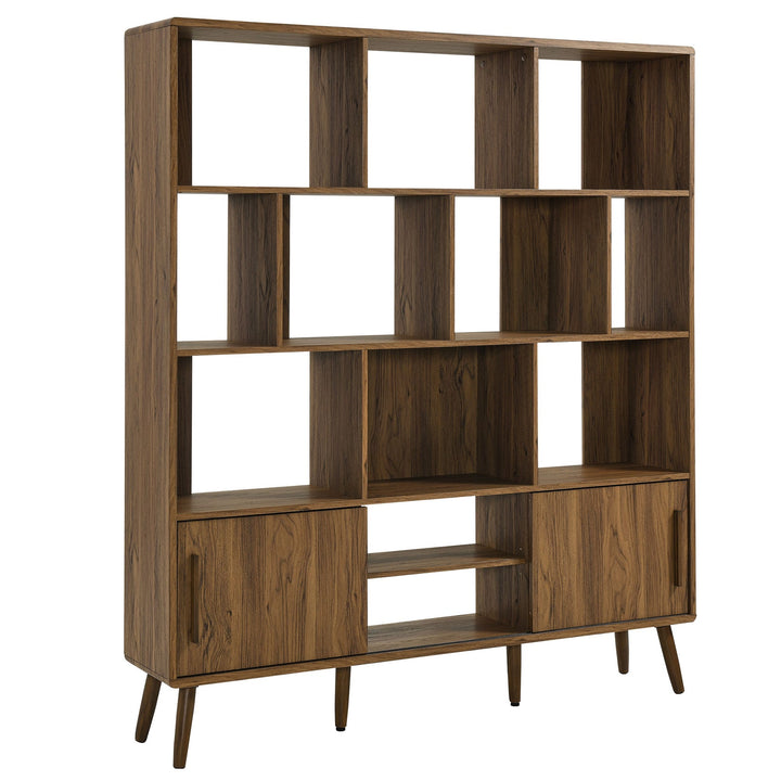 Koru Large Open Display Bookcase - Walnut Denmark Home
