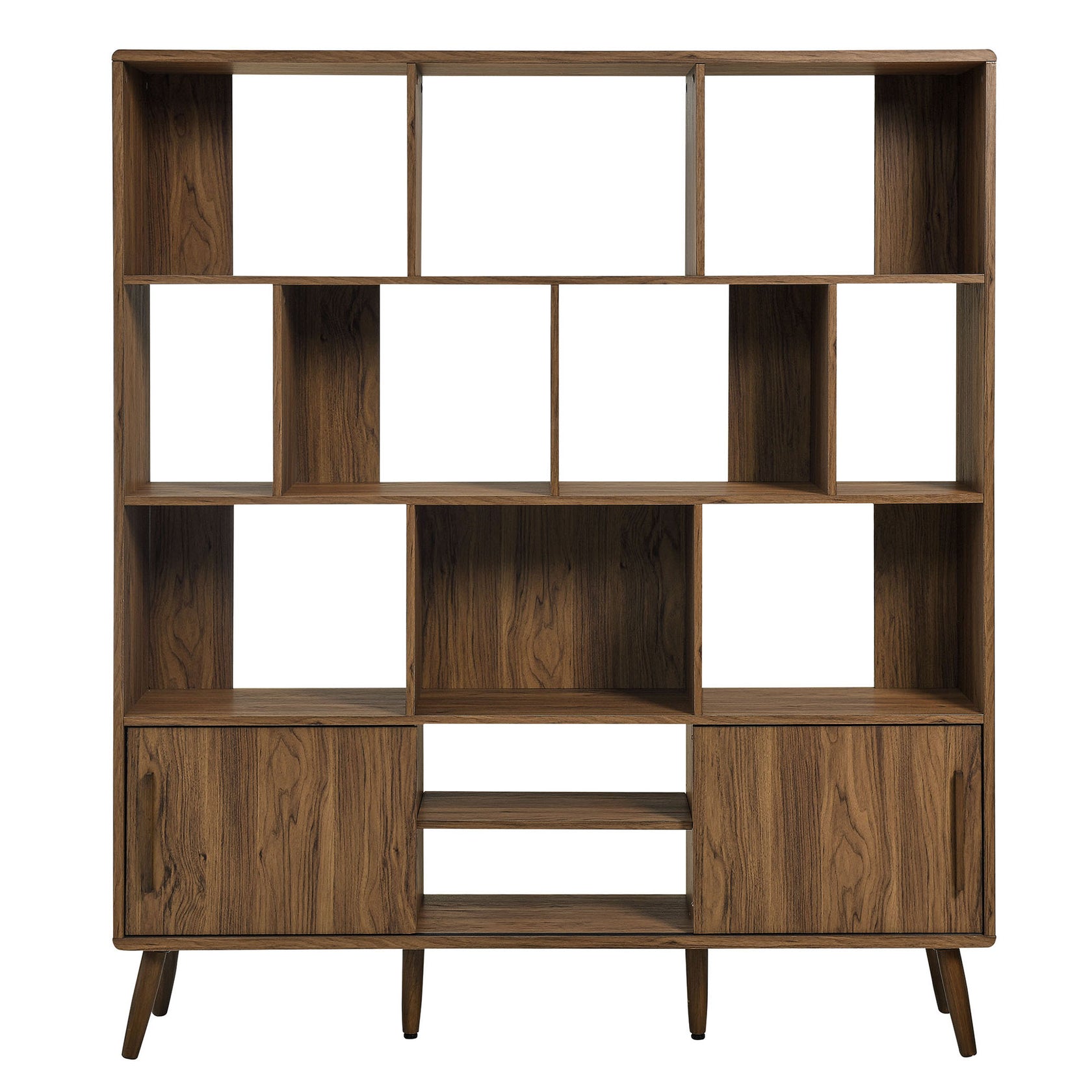 Koru Large Open Display Bookcase - Walnut Denmark Home