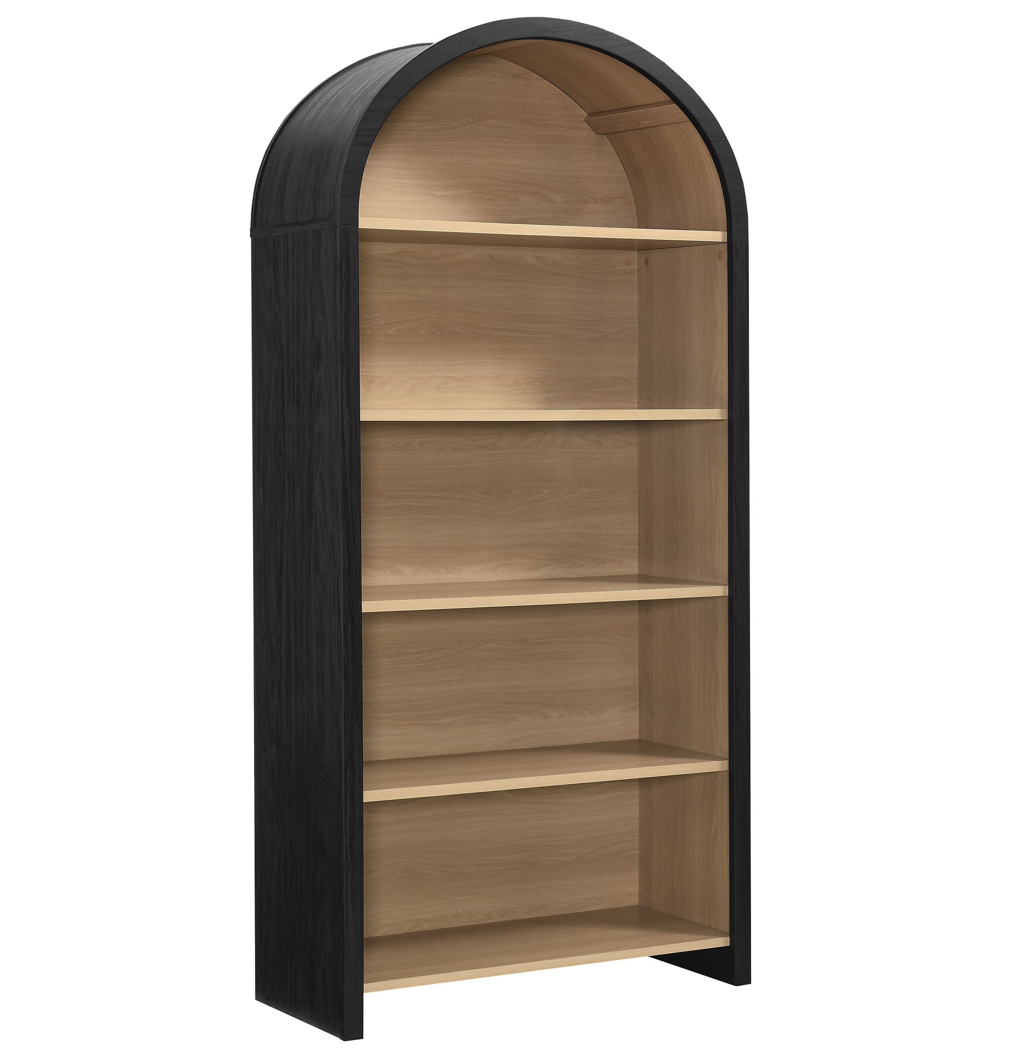 Hut Wide Arched Bookcase - Black Denmark Home