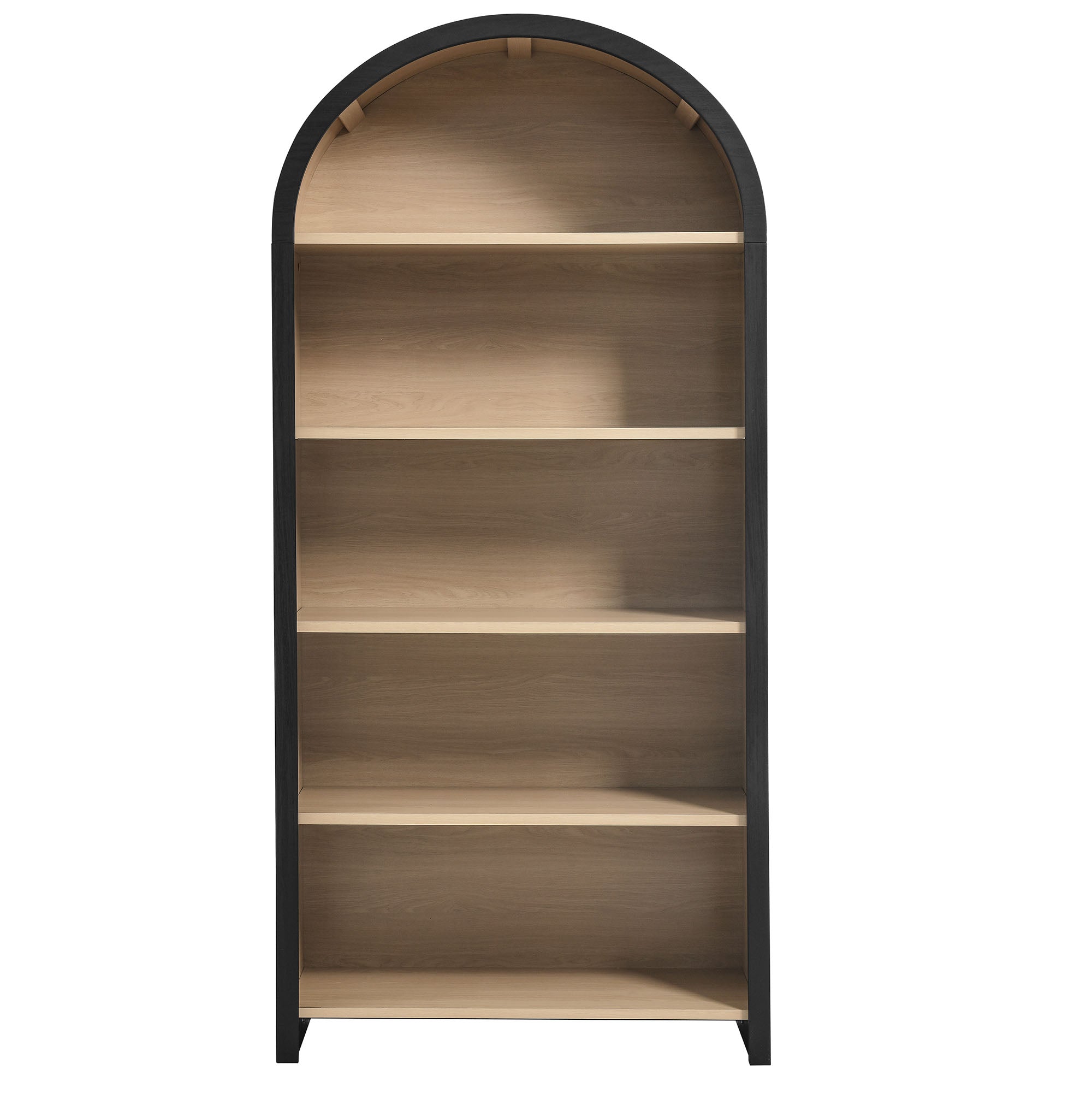 Hut Wide Arched Bookcase - Black Denmark Home