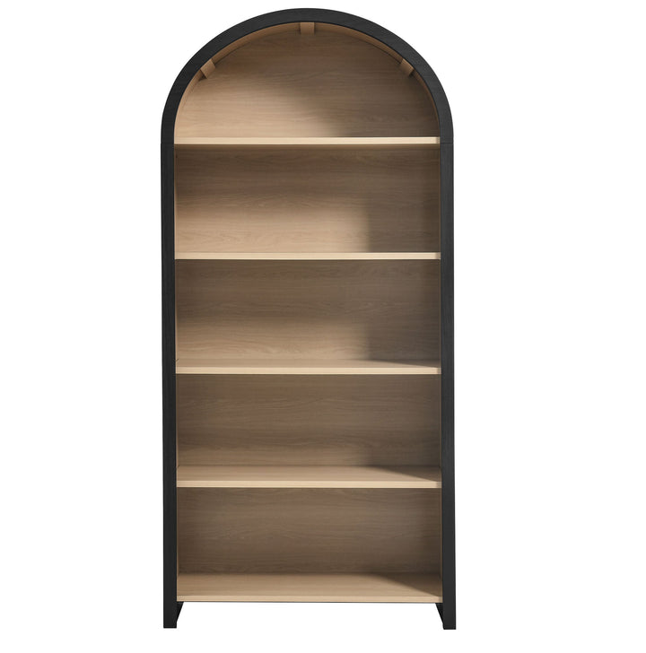 Hut Wide Arched Bookcase - Black Denmark Home