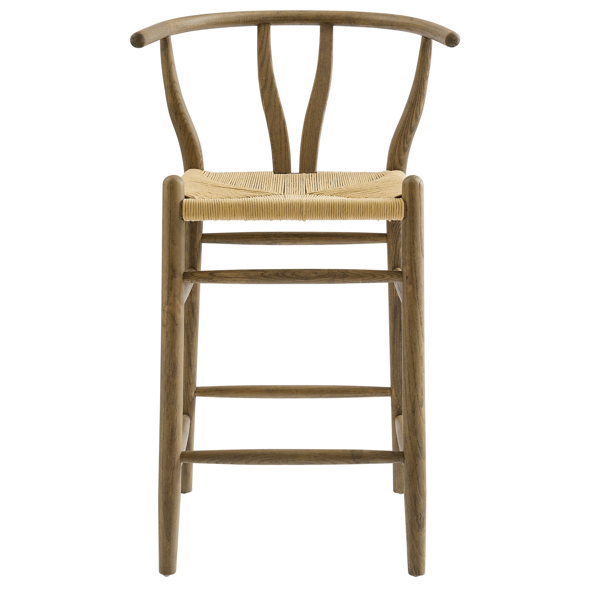 Kalvind Elm Wood Counter Stool - Weathered Gray Teak Denmark Home