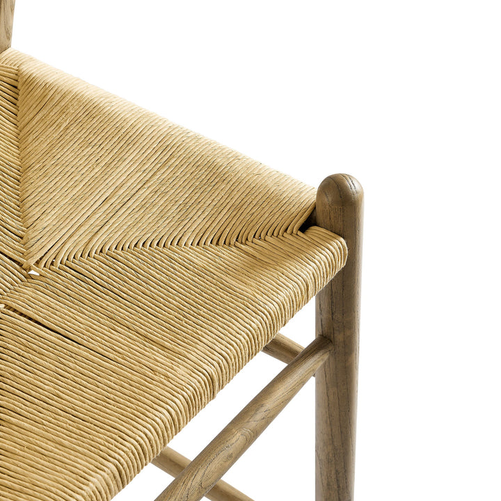 Kalvind Elm Wood Counter Stool - Weathered Gray Teak Denmark Home