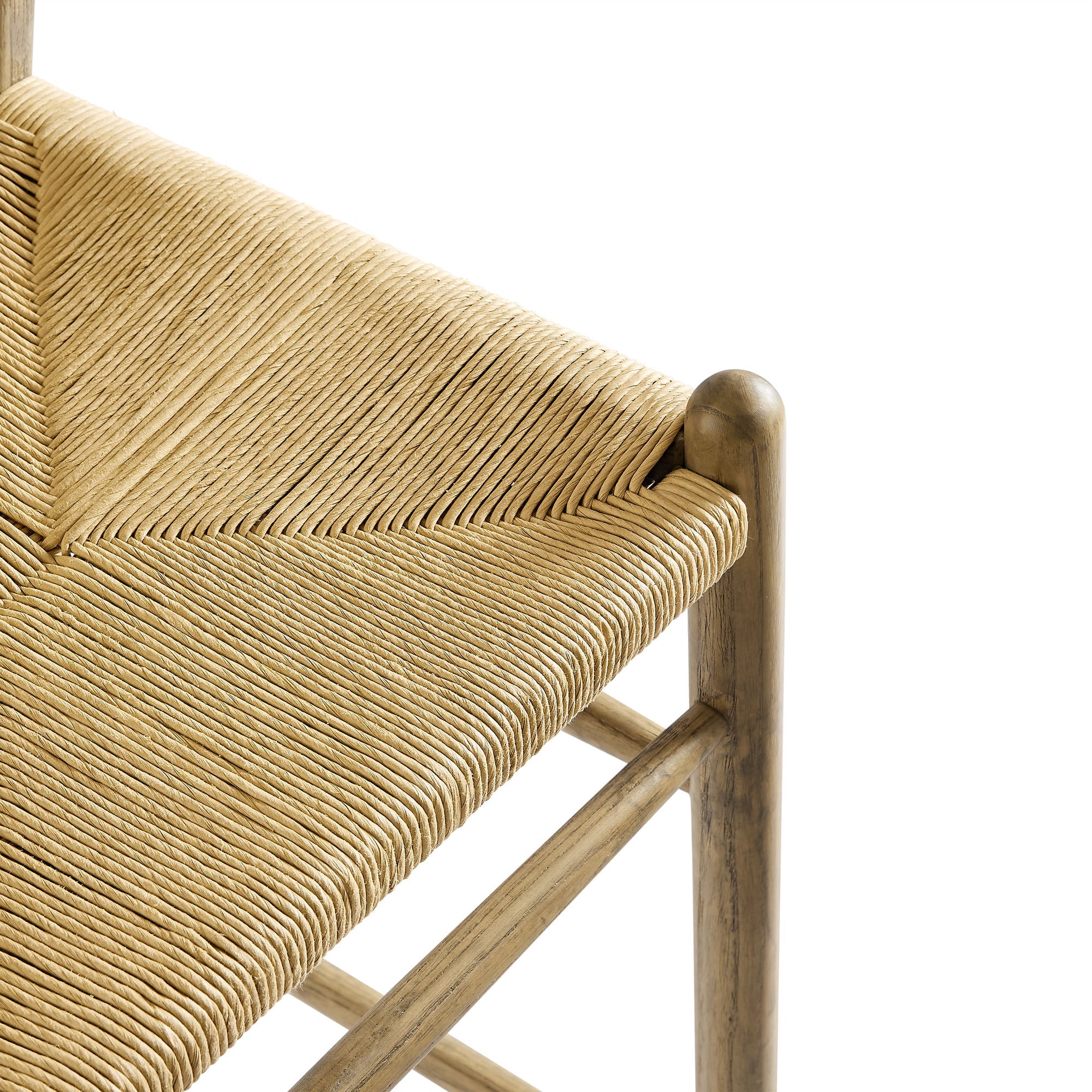 Kalvind Elm Wood Bar Stool - Weathered Gray Teak Denmark Home