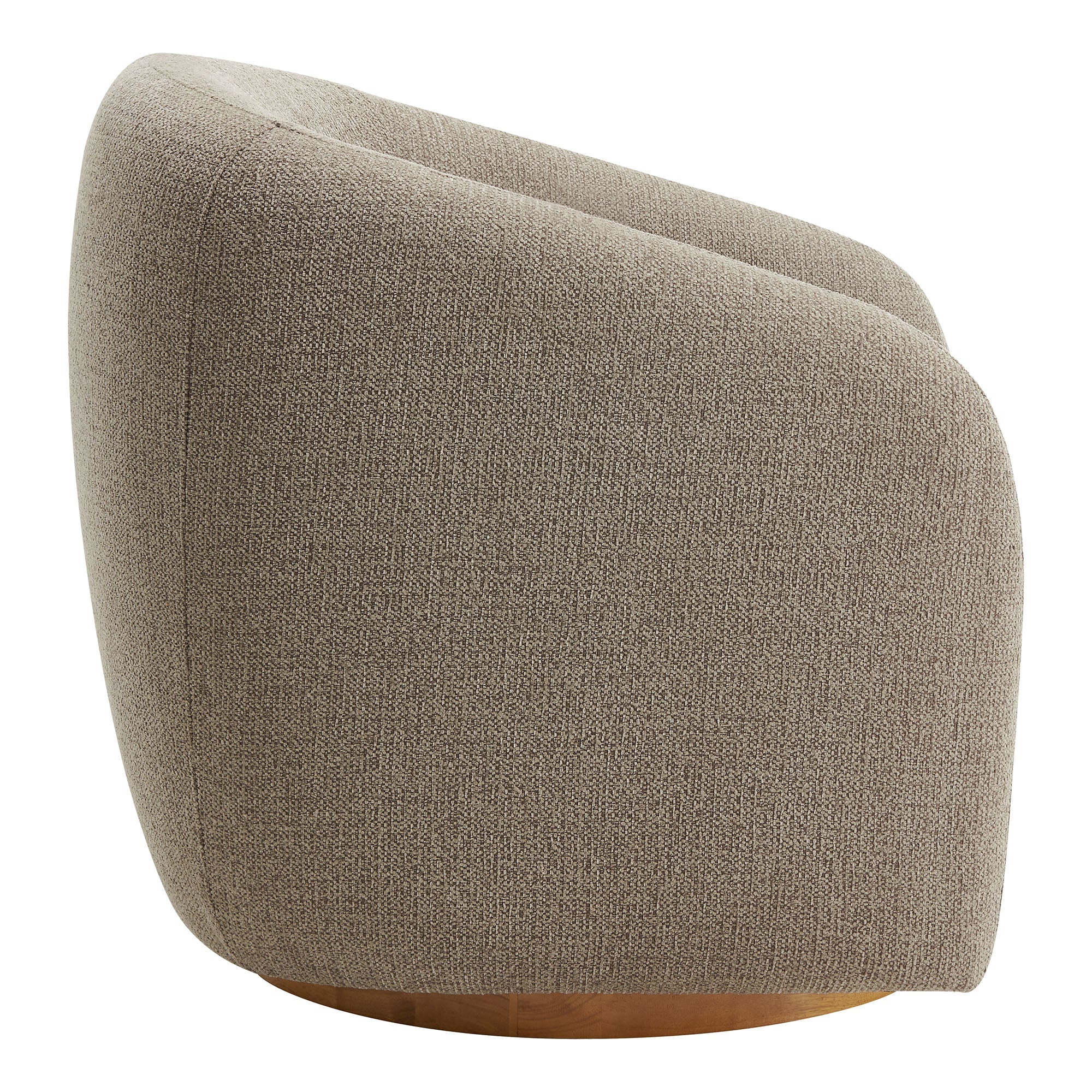Solvira Swivel Accent Chair – Taupe Denmark Home