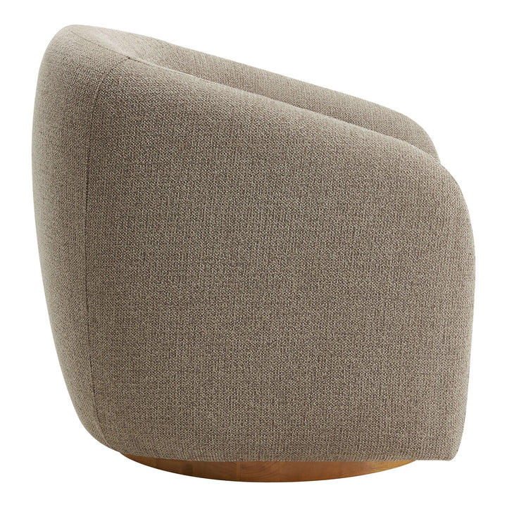 Solvira Swivel Accent Chair – Taupe Denmark Home