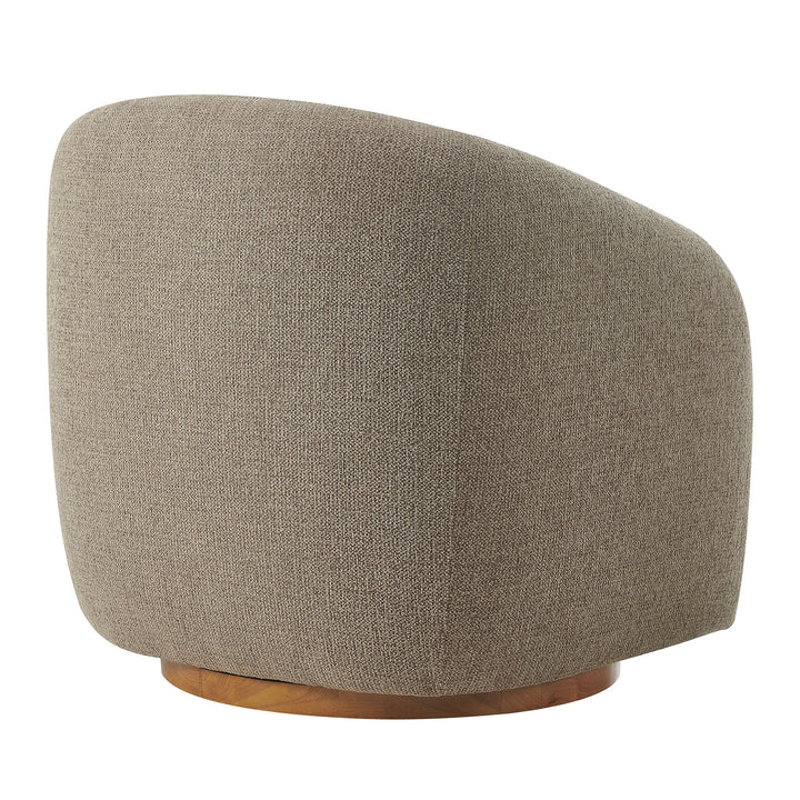 Solvira Swivel Accent Chair – Taupe Denmark Home