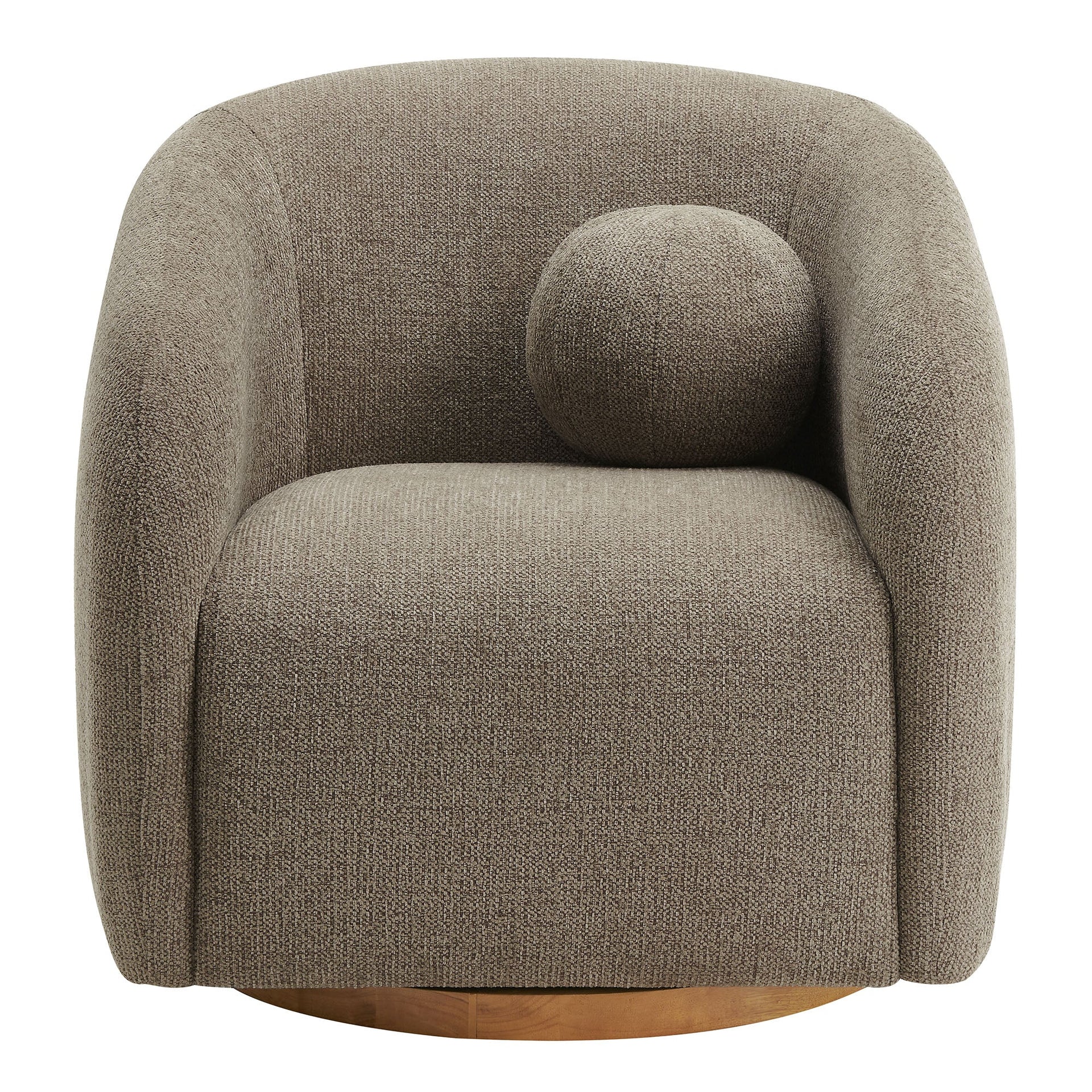 Solvira Swivel Accent Chair – Taupe Denmark Home