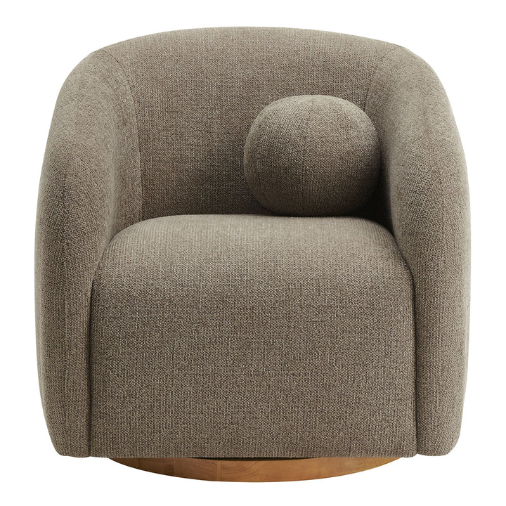 Solvira Swivel Accent Chair – Taupe Denmark Home