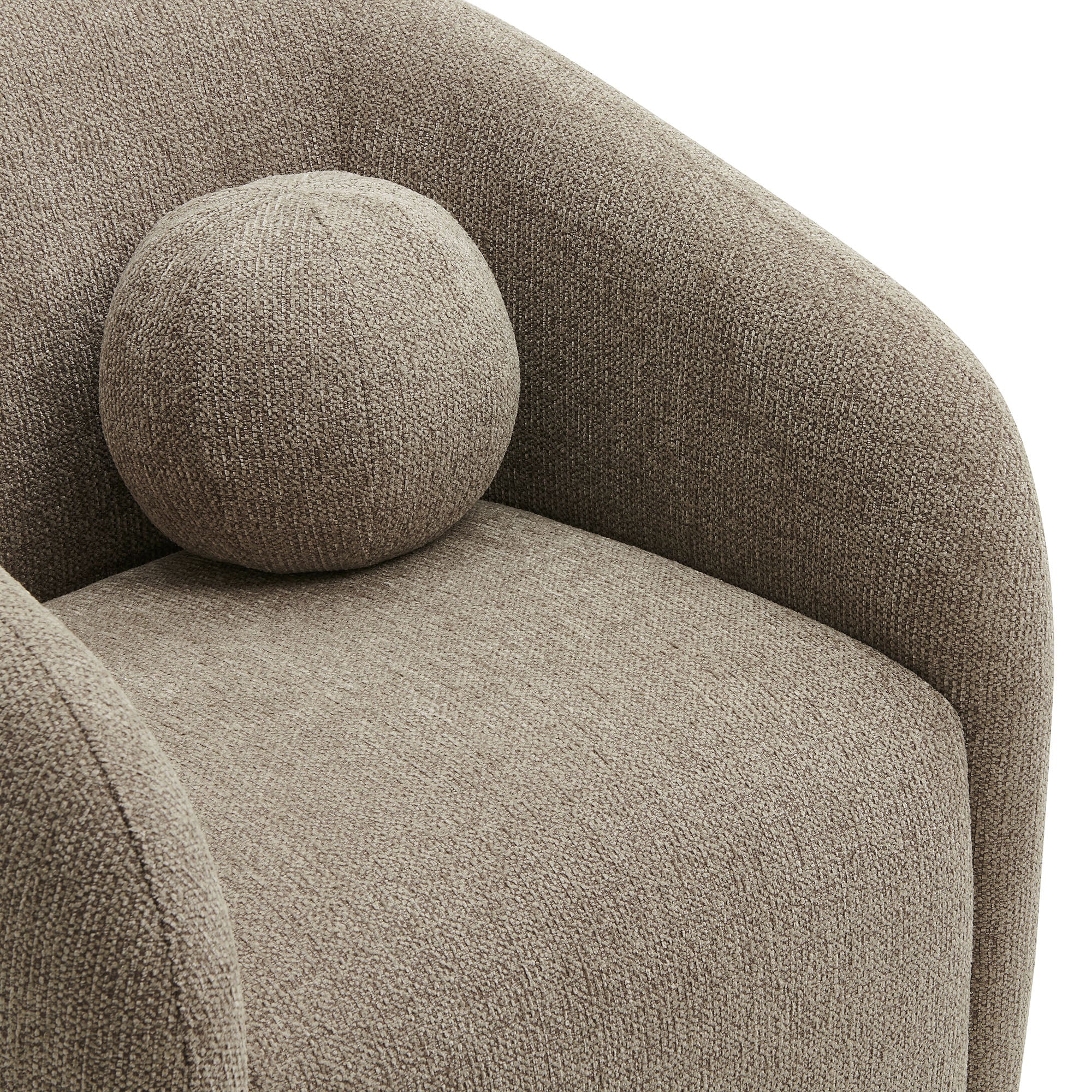 Solvira Swivel Accent Chair – Taupe Denmark Home