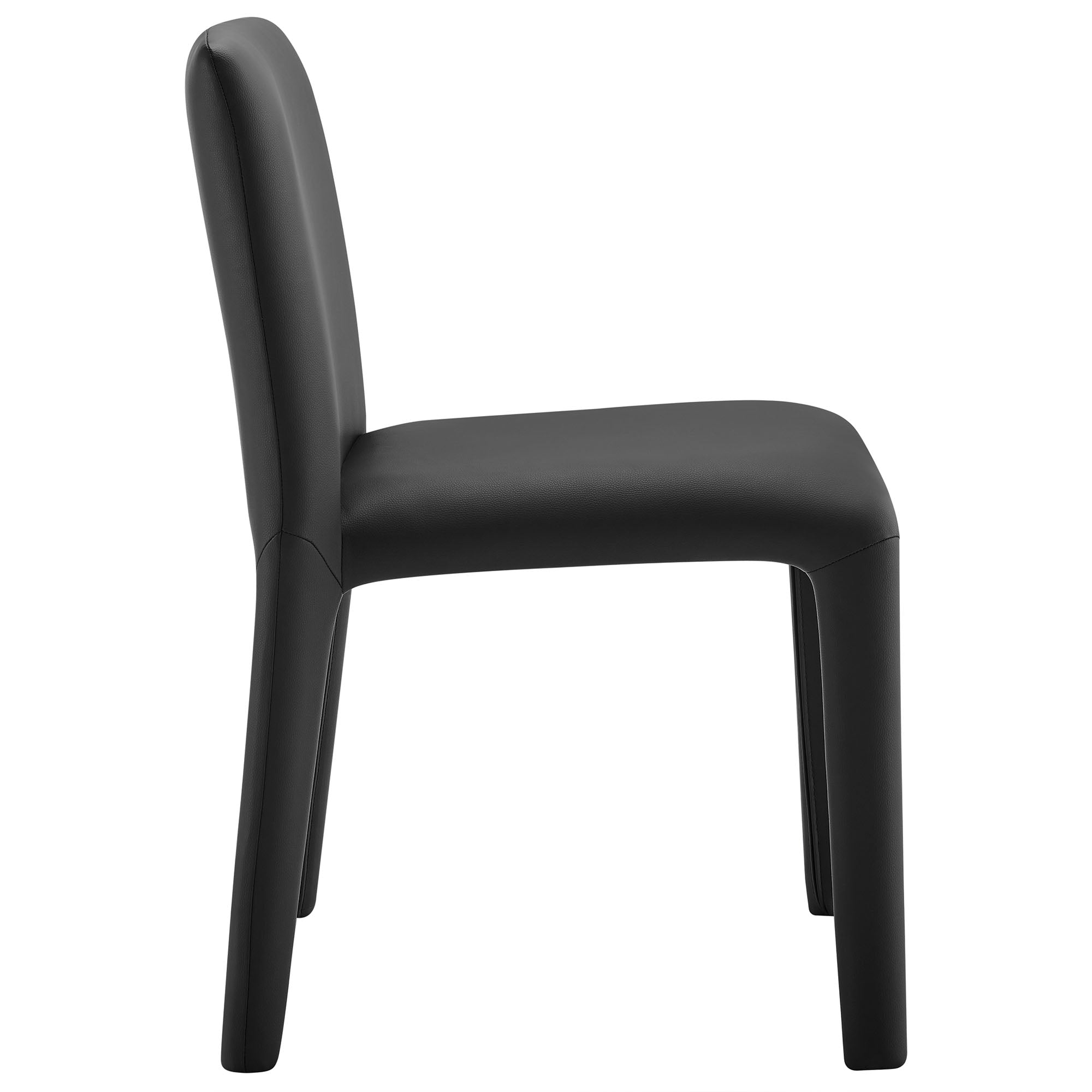 Svep Faux Leather Dining Chair - Black Denmark Home