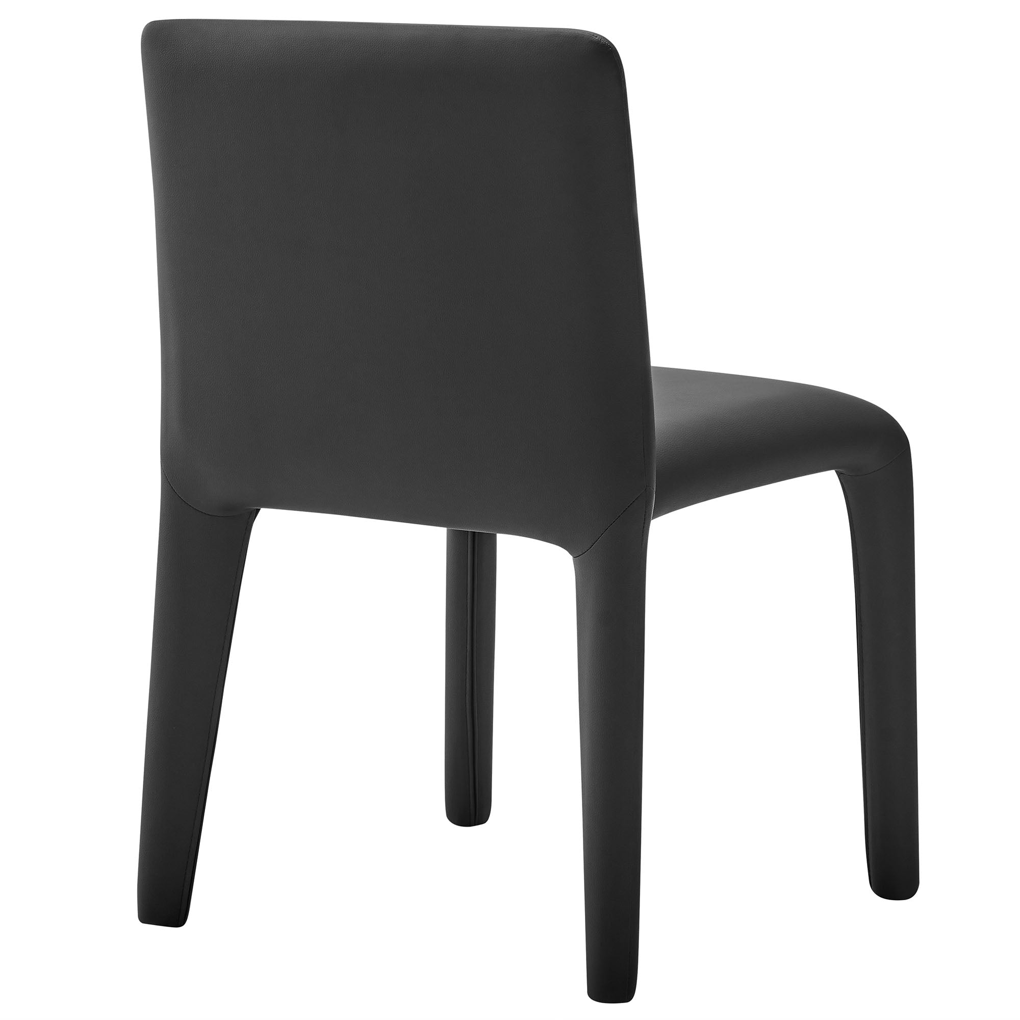 Svep Faux Leather Dining Chair - Black Denmark Home