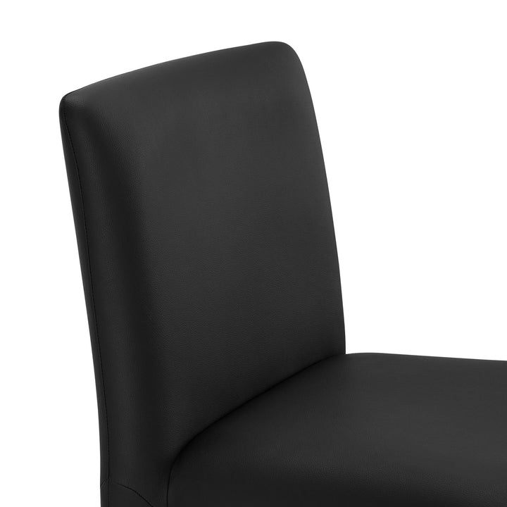 Svep Faux Leather Dining Chair - Black Denmark Home