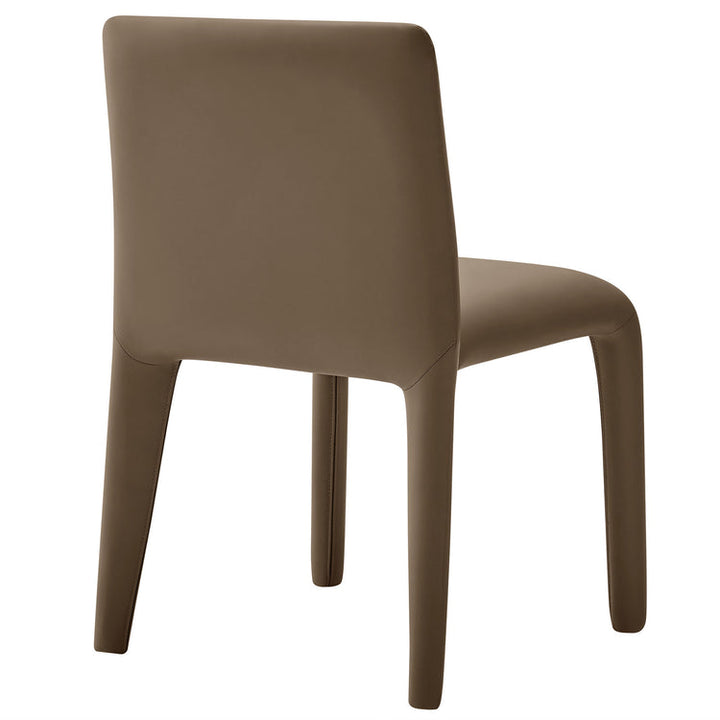 Svep Faux Leather Dining Chair - Mushroom Brown Denmark Home