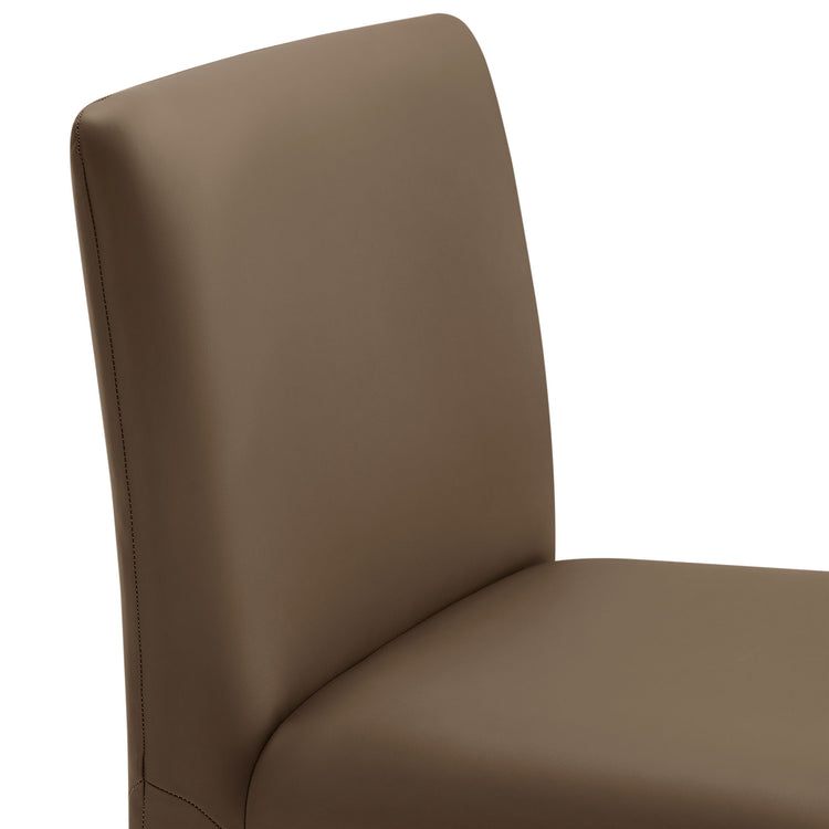 Svep Faux Leather Dining Chair - Mushroom Brown Denmark Home